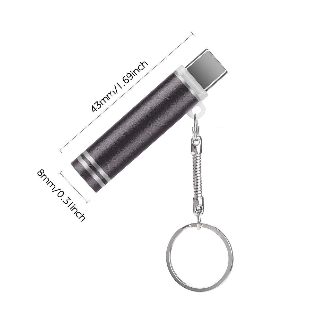 Kingmall [2 Pack] USB C Phone & Device Electric Lighter, Blow to Ignite Flameless Windproof Keychain Lighter Compatible with Samsung Galaxy S25/S24/S23, iPhone 16/15, Android, Power Bank