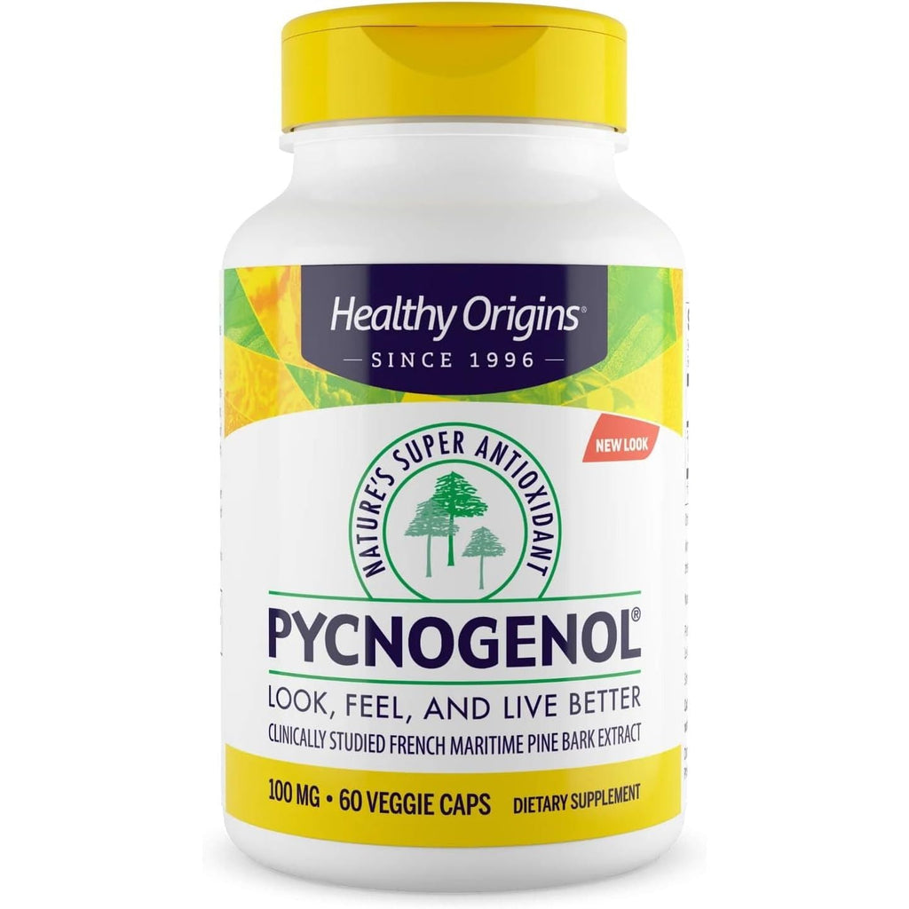 Buy now Healthy Origins Pycnogenol 100 mg (Nature's Super Antioxidant, Non-GMO, Gluten Free, Cardiovascular Support), 60 Veggie Caps 60 Count (Pack of 1) at indiglob india