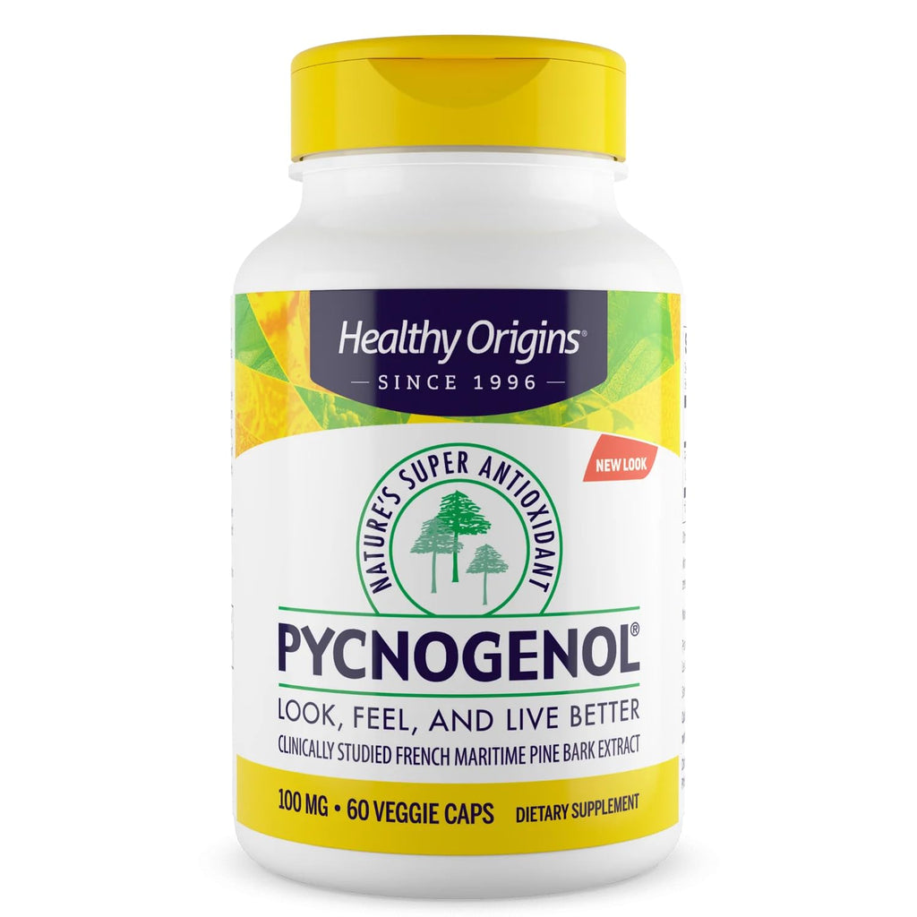 Healthy Origins Pycnogenol Pine Bark 100 mg, 60 Veggie Caps