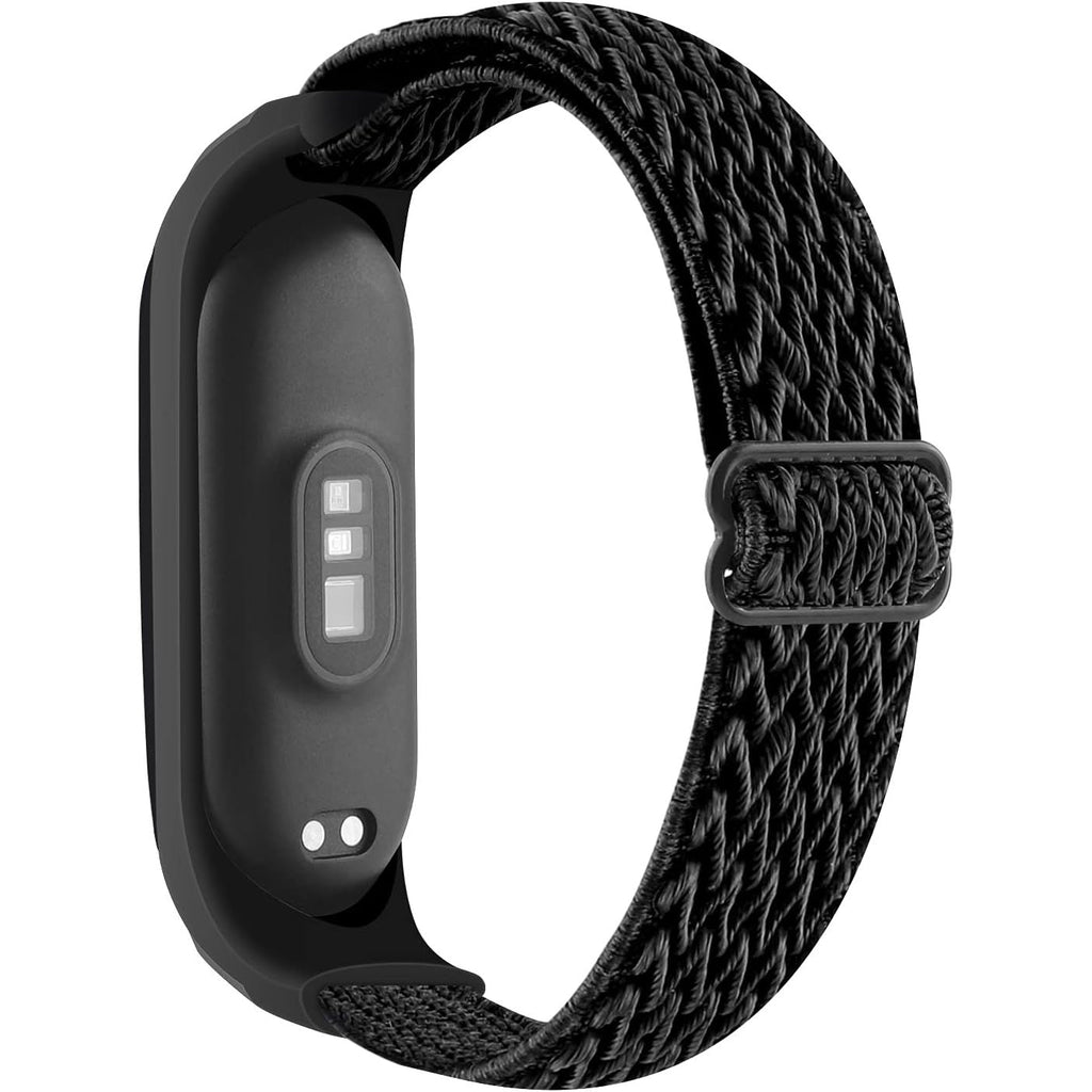 Buy now Adjustable Elastic Nylon Straps Compatible with Xiaomi Mi Band 6/Xiaomi Mi Band 5/Xiaomi Mi Band 4/Xiaomi Mi Band 3, Soft Breathable Sport Replacement Wristband for Women Men (Black) Black at indiglob india