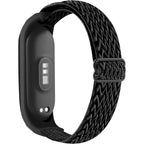 Buy now Adjustable Elastic Nylon Straps Compatible with Xiaomi Mi Band 6/Xiaomi Mi Band 5/Xiaomi Mi Band 4/Xiaomi Mi Band 3, Soft Breathable Sport Replacement Wristband for Women Men (Black) Black at indiglob india
