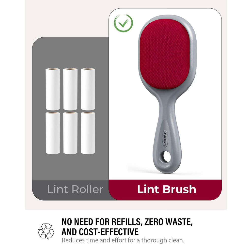VASSON Double-Sided Lint Brushes for Clothes & Pet Hair Remover
