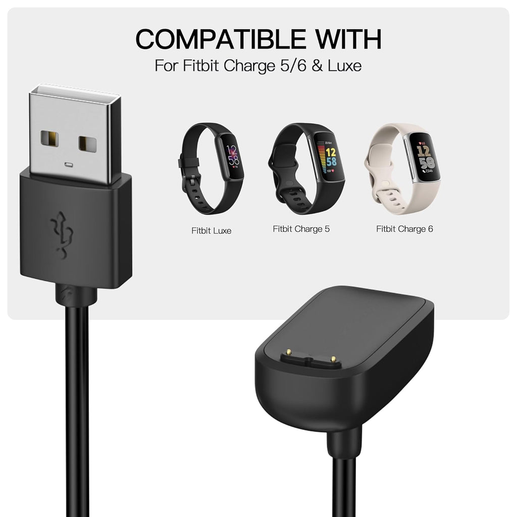 Buy now AWINNER Compatible with Fitbit Charge 6/Charge 5/Luxe Charger Cable,Replacement USB Charging Dock Stand for Fitbit Luxe Smart Watch at indiglob india