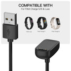 Buy now AWINNER Compatible with Fitbit Charge 6/Charge 5/Luxe Charger Cable,Replacement USB Charging Dock Stand for Fitbit Luxe Smart Watch at indiglob india