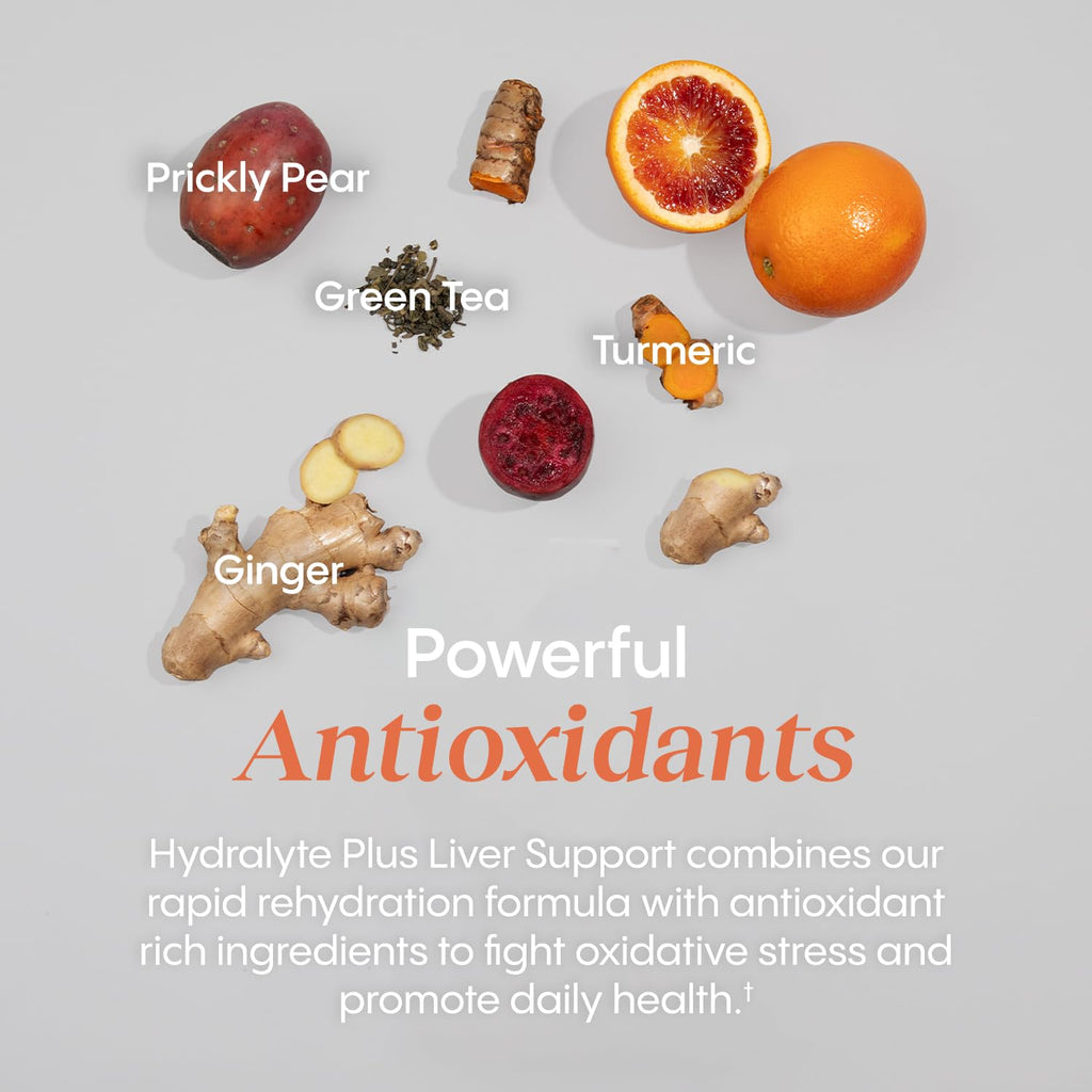 Hydralyte Liver Support + Electrolytes Milk Thistle Drink, Blood Orange
