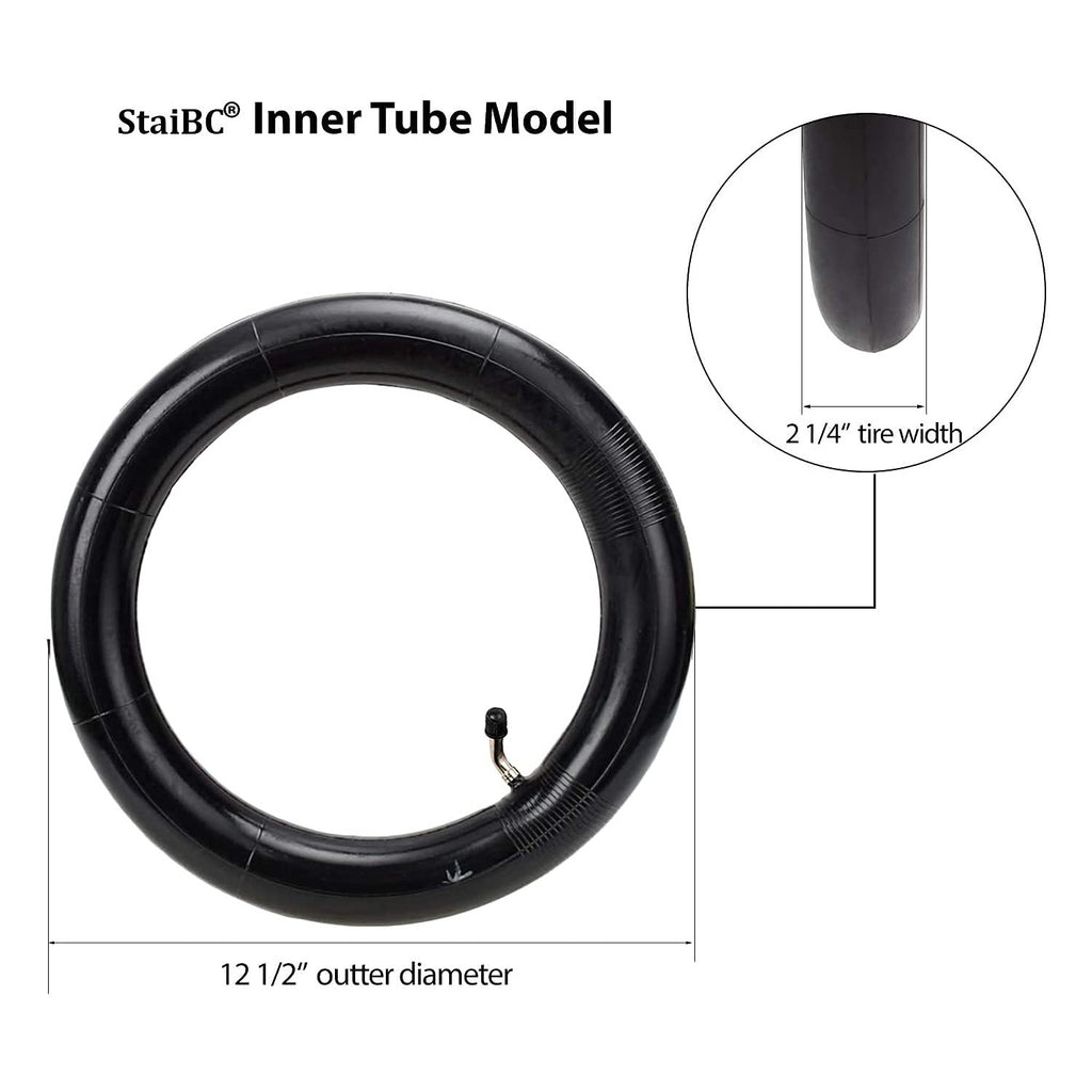 1-Pack 12.5" Scooter Inner Tube 12 1/2 x 2 1/4 Angled Valve Stem 12.5" x 2.25" Tube Compatible with 12.5X1.75 12.5 X 1.95 12.5 X 2.125 12.5 x 2.25 Most Bike and Scooter Tire Tube