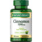 Nature's Bounty Cinnamon Capsules 1500mg, 100 Capsules