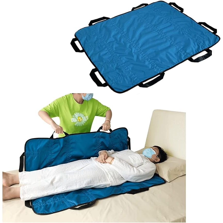 Buy now NEPPT Positioning Bed Pads for Elderly Transfer Sheet Hospital Bed Blanket Bedridden Patient Turning Body Lift Assist Draw Sheets with Handles for Pull, Slide, Repositioning, Transferring (48" X 40") at indiglob india