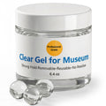 6.4 oz Clear Exhibit Gel for Museum – Removable & Reusable Earthquake Putty with Strong Hold, Adhesive Wax Securing Collectibles, Decor, Antiques, Glass Items, Prevent Shifting & Falling, No Residue