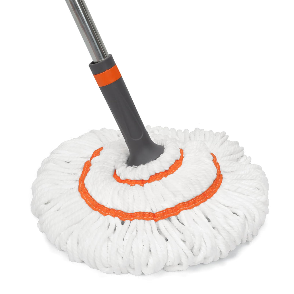 Self-Wringing Twist Floor Mops – 55” Long Handle Microfiber Mops for Hardwood Floor Cleaning, Heavy Duty Easy Squeeze Wet Mop for Tile Marble Wood Laminate