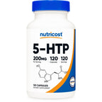 Nutricost 5-HTP 200mg, 120 Vegetarian Capsules (5-Hydroxytryptophan) | GMO-Free and Gluten Free
