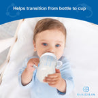 (4 Pack Bottles Handles for Philips Avent Natural Baby Bottle, Quick Install & Easy for Little Hands to Hold, White