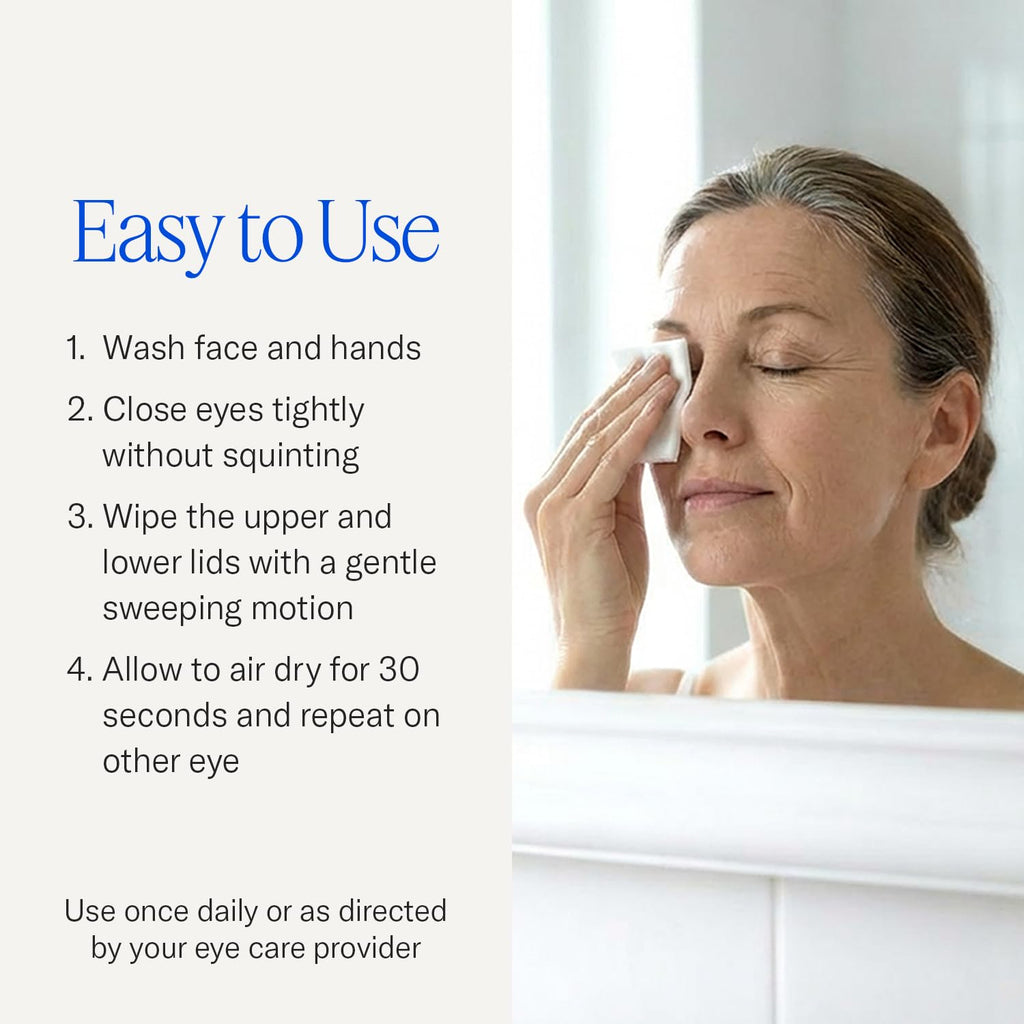 Towelettes with Tea Tree Oil Extract, 24 Count | Natural Face, Eyelash & Eyelid Cleansing Wipes to Clear Dirt & Debris that Allow Demodex Mites to Thrive
