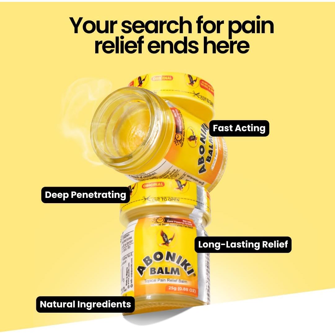 Buy now Aboniki Balm (2 Jars) â€“ Powerful Topical Pain Relief Balm for Sore Muscles and Joints. Anti-Inflammatory Muscle Rub for Lower Back, Knee, Neck, Shoulder. at indiglob india