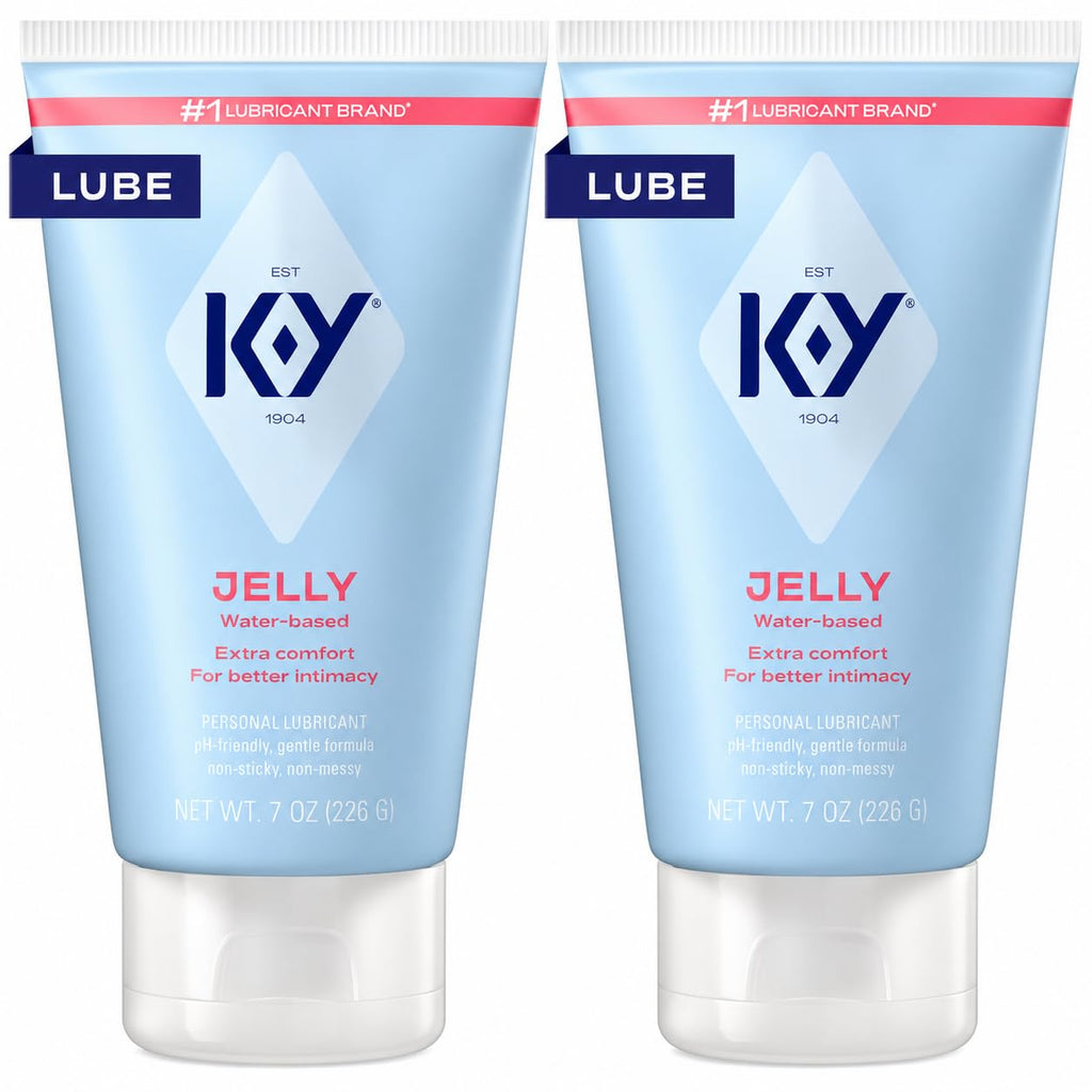 K-Y Jelly Classic Water-Based Personal Lubricant, Water Based Lube Helps Relieve Discomfort, 7 FL OZ (Pack 0f 2)