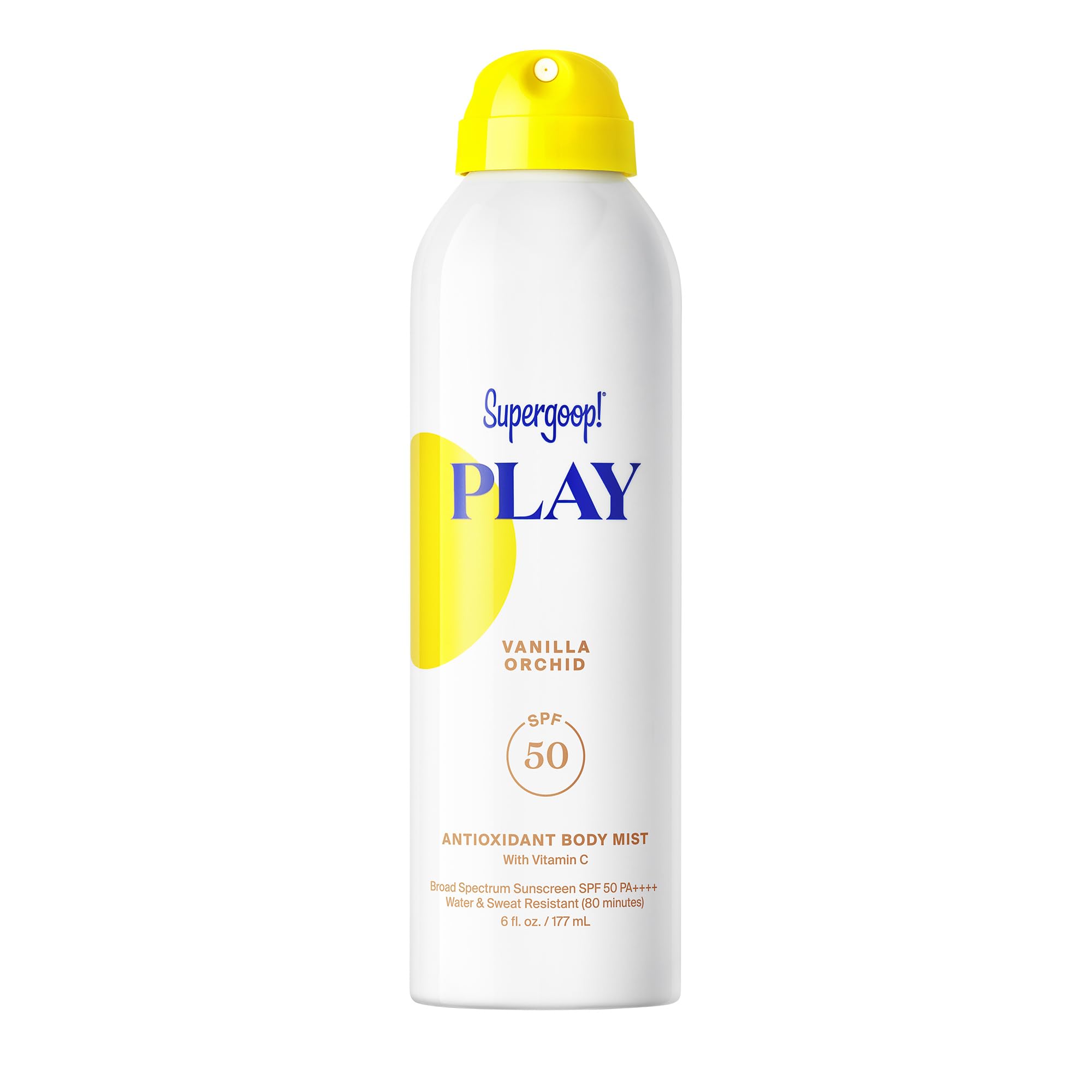 Supergoop! PLAY Antioxidant Body Mist Vitamin C -SPF 50 PA++++ Broad Spectrum Sunscreen - Body Spray - Great for Active Days