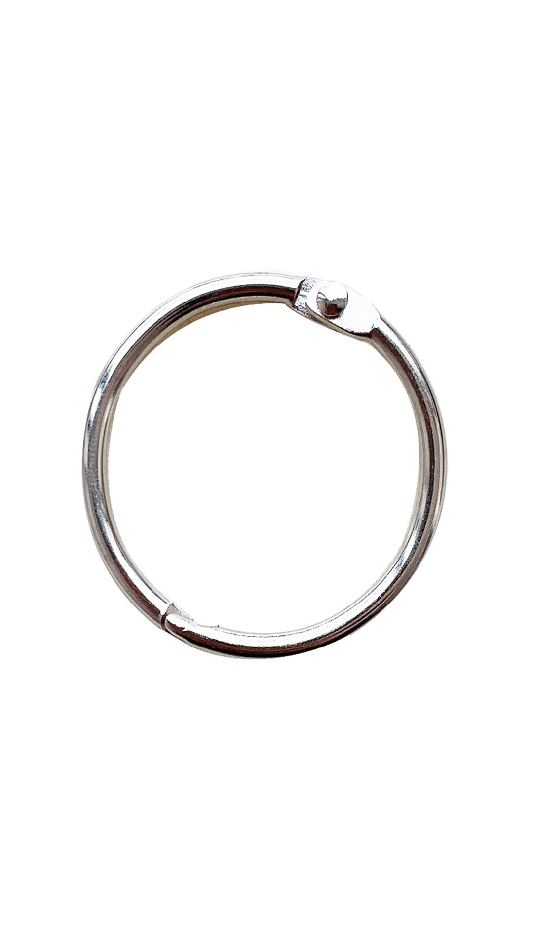 KTOJOY 1.5 Inch (20 Pack) Loose Leaf Binder Book Rings, with Metal Nickel Plated for Key,and Index Cards, for School, Home, or Office, Silver