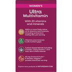 Nature's Way Alive! Women's Ultra Multivitamin, High Potency, 60 ct | Complete Daily Women's Vitamins, Promotes Energy Metabolism and Muscle Function*, Vitamin A, C, D, Methylated B12