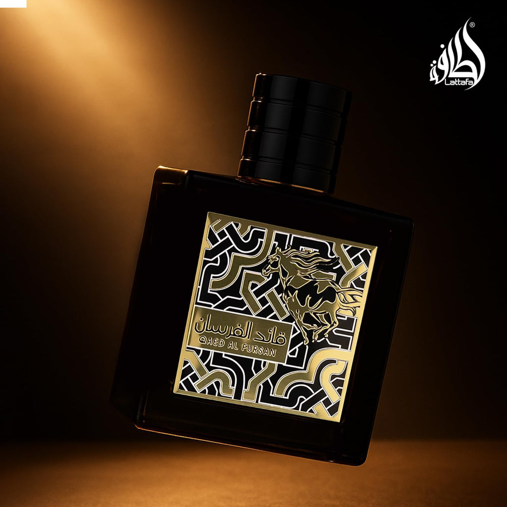 Buy now Lattafa Qaed Al Fursan for Men Eau de Parfum Spray, 3.04 Ounce at indiglob india