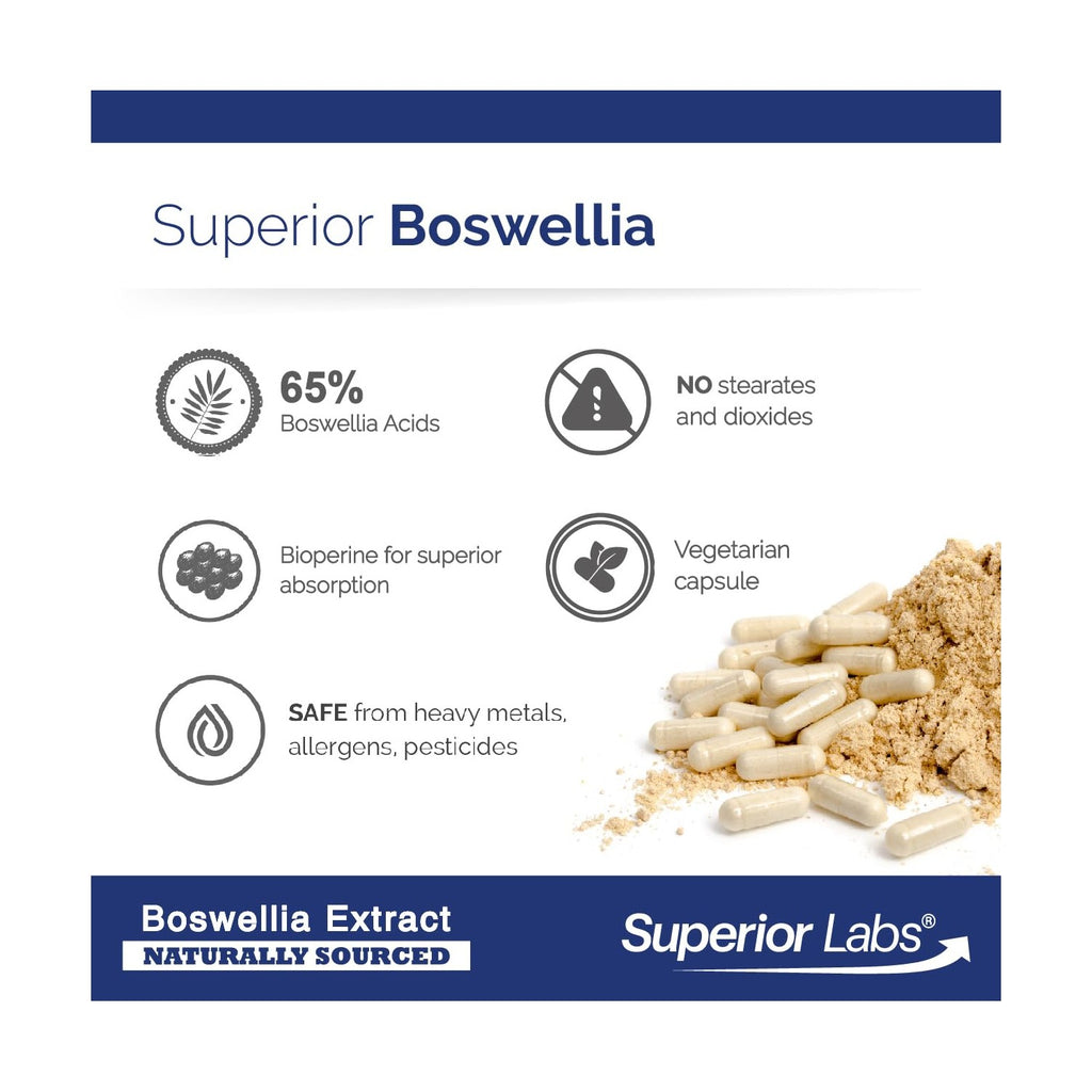 Superior Labs Boswellia Serrata 500mg, 65% Acids, Joint Comfort, 240 Caps