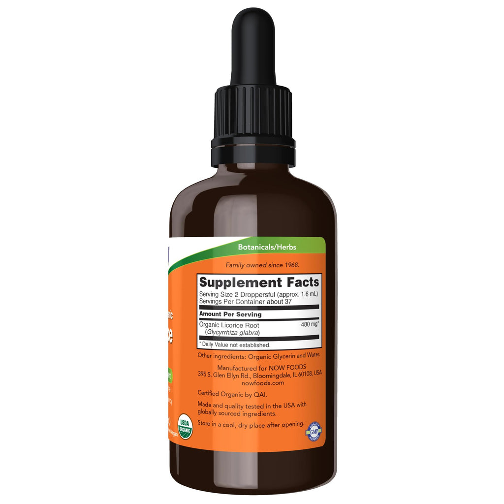 Buy now Now Foods Supplements, Certified Organic Licorice Root 2 fl. oz at indiglob india