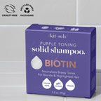 Buy now Kitsch Toning Purple Shampoo For Blondes & Color Treated Hair - Shampoo Bar For Women and Men - Biotin Shampoo for Strengthening & Neutralizing Brassy Tones - Vegan, Silicone & Sulfate Free - 3.2 oz at indiglob india