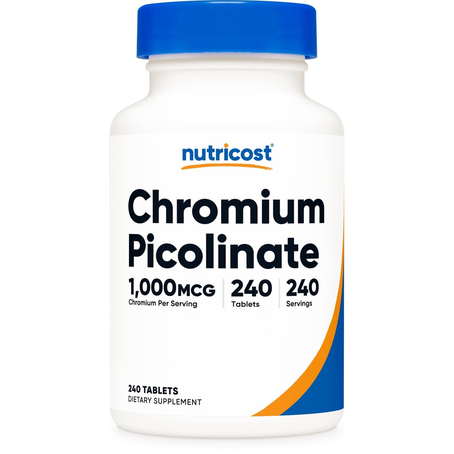 Nutricost Chromium 1000mcg, 240 Tablets - Gluten Free, Non-GMO (Pack of 2)