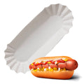BURIUS Hot Dog Trays 50 Pcs, 8 In Disposable Paper Boats, Grease Resistant