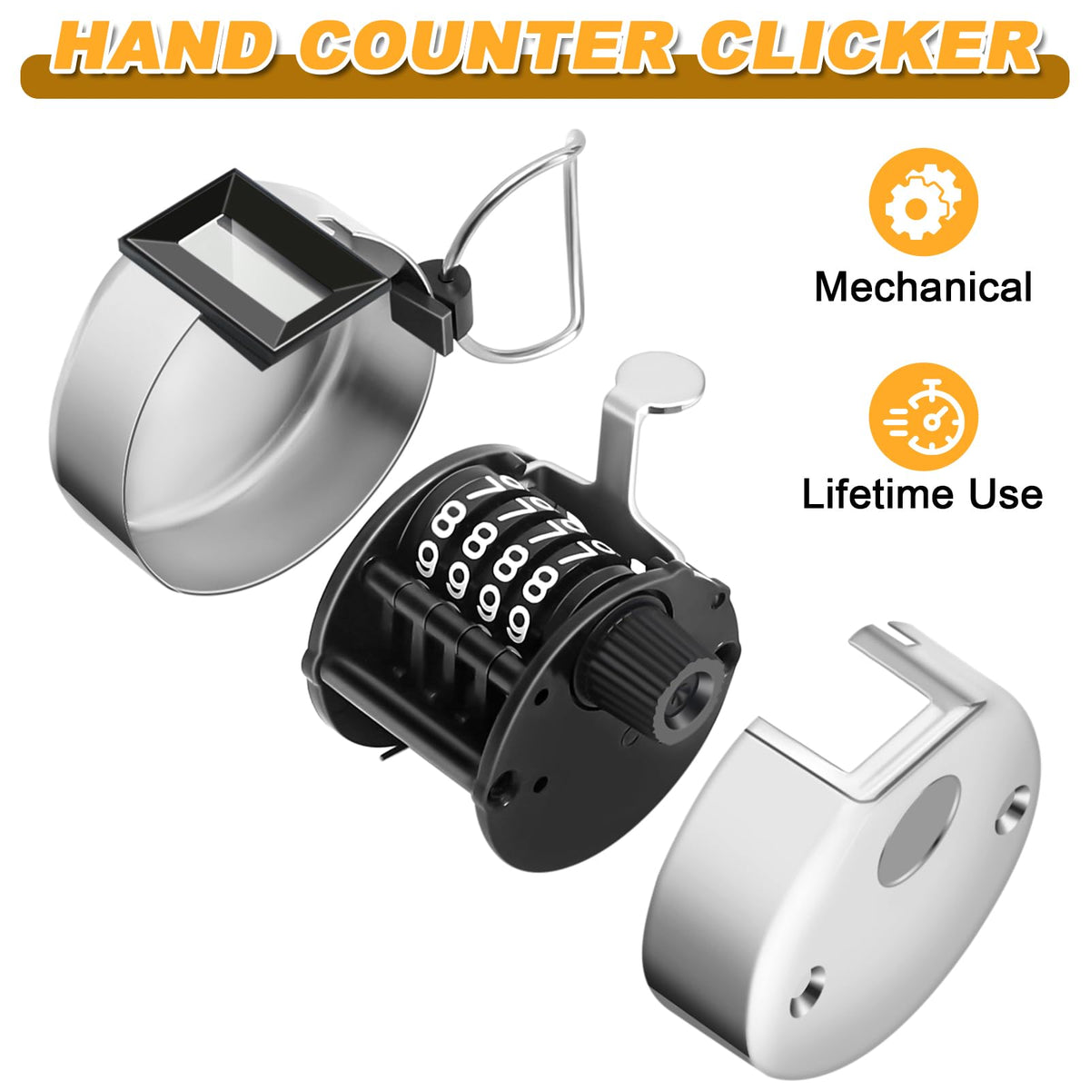 2 Pcs Clicker Counter, Hand Tally Counter with Large Display