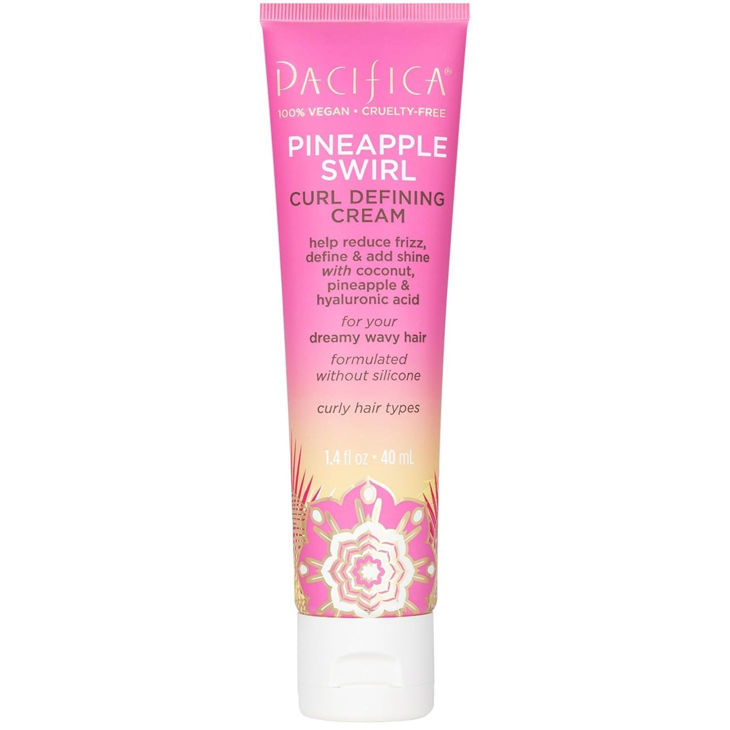 Buy now Pacifica Pineapple Swirl Curl Defining Cream â€“ Curl Cream for Curly Hair, Curly Hair Products with Coconut Oil and Hyaluronic Acid, Styling for Bouncy Waves Without Crunch - 4 Oz 1.4 Fl Oz (Pack of 1) at indiglob india