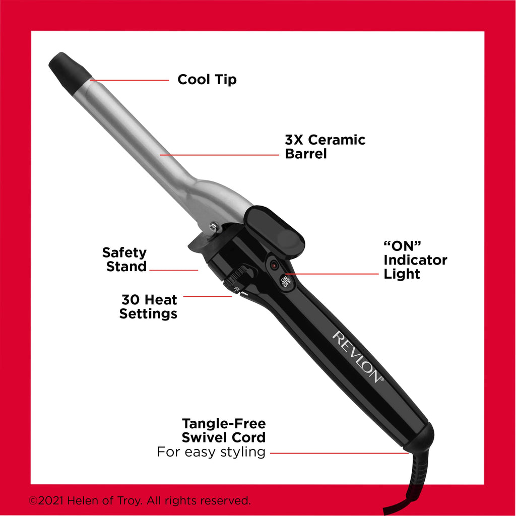 Buy now Revlon Perfect Heat Triple Ceramic Curling Iron | For Silky Smooth Tight Curls (3/4 in) at indiglob india