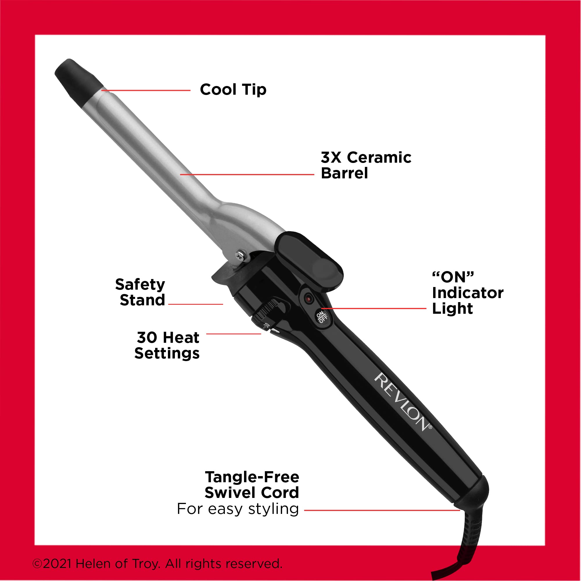 Buy now Revlon Perfect Heat Triple Ceramic Curling Iron | For Silky Smooth Tight Curls (3/4 in) at indiglob india