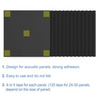 Buy now EGINO 120 Pack Double-Sided Adhesive Tape for Acoustic Soundproofing Foam Panels Strong Pad Mounting, Heavy Duty Wall Adhesive Squares at indiglob india