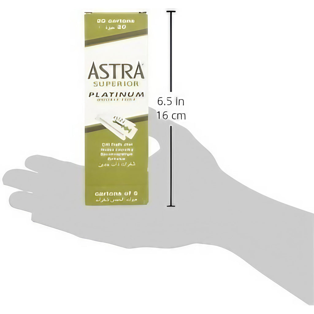 Astra Platinum Double Edge Safety Razor Blades,100 Blades (20 x 5)