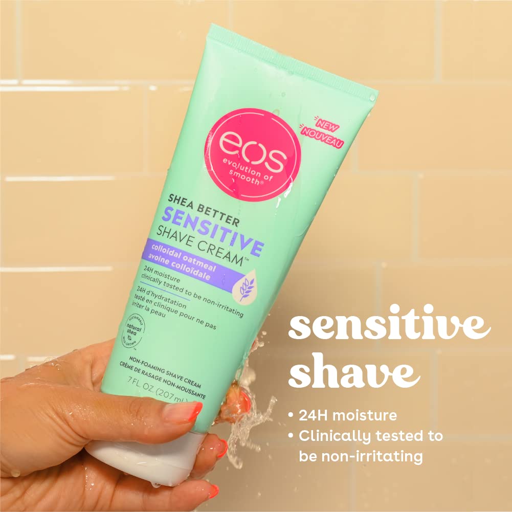 eos Shea Better Sensitive Skin Women's Shave Cream- Fragrance-Free, 2-pack of 7 oz containers