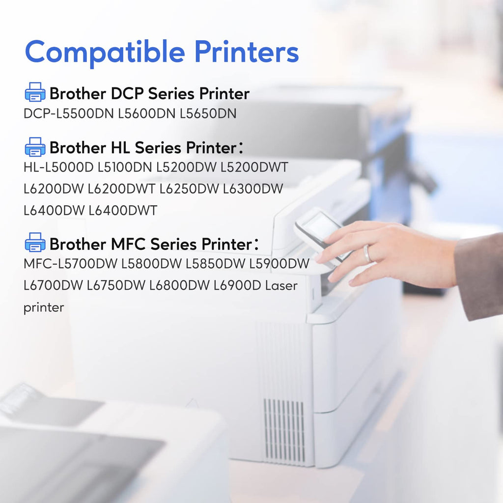 TN850 Toner Cartridges Compatible for Brother TN-880 TN-850 TN-820 TN820 Toner Cartridges High Yield Replacement for HL-L6200DWT L6200DW L5200DW L5100DN MFC-L5800DW L5700DW L6700DW L6800DW 2 Black