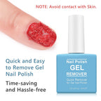 2 Pack Gel Nail Polish Remover, Gel Polish Remover for Nails, Easily Magic Soak-Off Gel Polish in 2-5 Minutes - Safe, No Need For Foil, Soaking Or Wrapping ( with 1 Cuticle Pusher and Nail Scraper)