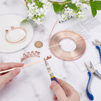 Buy now BENECREAT 5mm Wide Aluminum Craft Wire - 18 Gauge, 32 Feet (Copper Color) - Flat Jewelry Wire for Bezel Making, Sculpting, Armature, DIY Earrings & Rings at indiglob india
