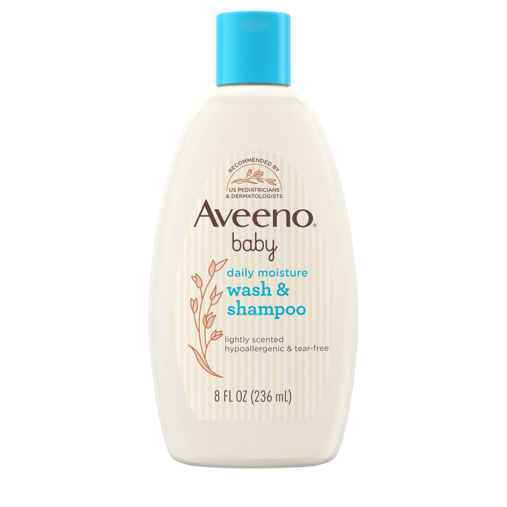 Buy now Aveeno Baby Daily Moisture Gentle Body Wash & Shampoo with Oat Extract, 2-in-1 Baby Bath Wash & Hair Shampoo, Tear- & Paraben-Free for Hair & Sensitive Skin, Lightly Scented, 18 fl. oz at indiglob india