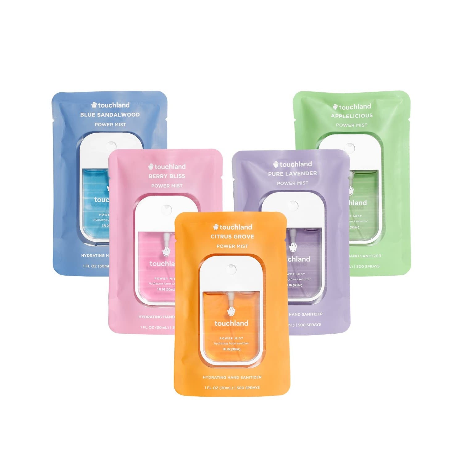 Buy now Touchland Hydrating Hand Sanitizer Spray, JUICY Trio Set (Watermelon, Peach, Berry), 1 FL. OZ. Travel Size Power Mist Sprays (Set of 3) at indiglob india