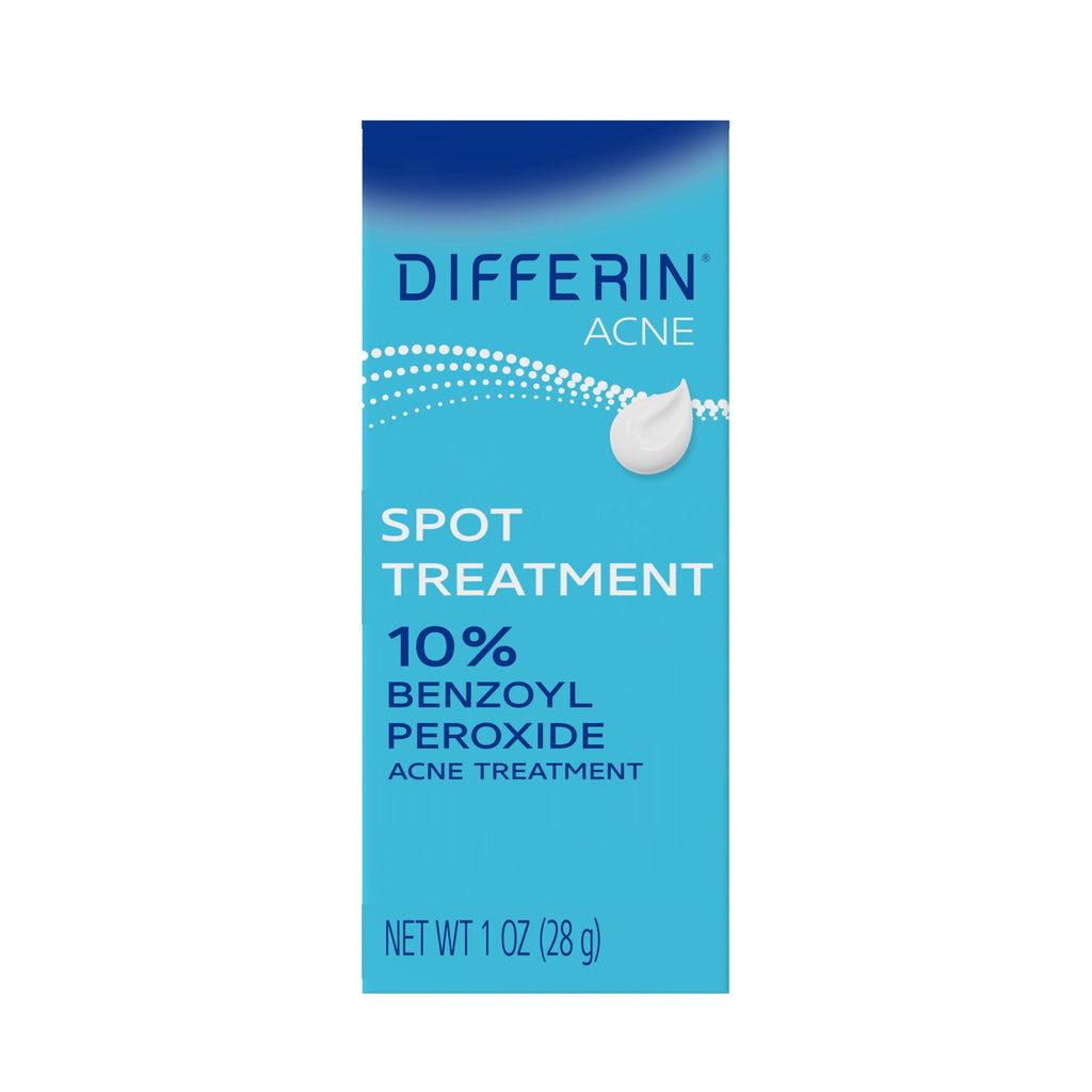 Differin Acne Spot Treatment, Max Strength, 10% Benzoyl Peroxide, 1 fl oz | Fast-Acting Pimple Treatment, Maximum Strength OTC Formula, Clears Acne Overnight, For Face, Dermatologist Brand