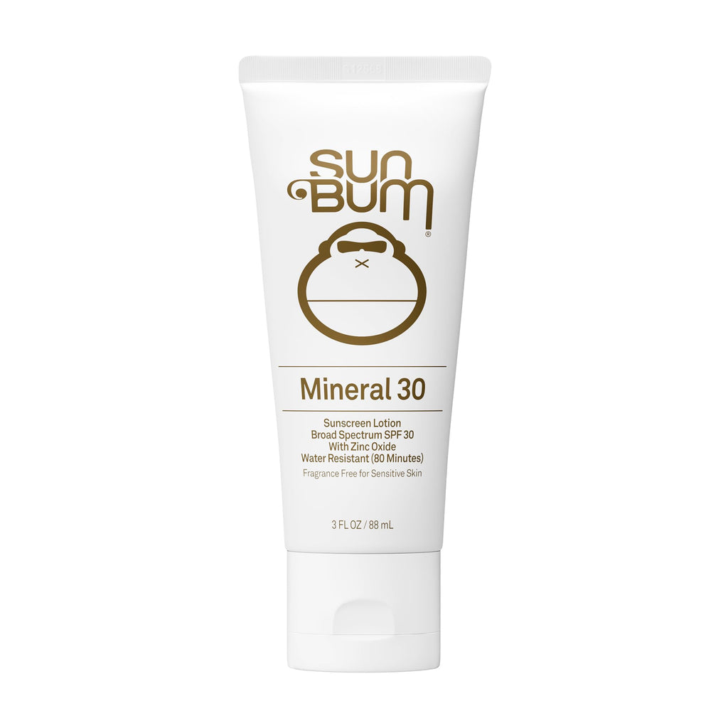 Sun Bum Mineral SPF 30 Sunscreen Body Lotion - Travel Size, 3 oz | Broad Spectrum Moisturizing Sunscreen, for Senative Skin, Vitamin E, Hawaii 104 Act Compliant (No Octinoxate & Oxybenzone)
