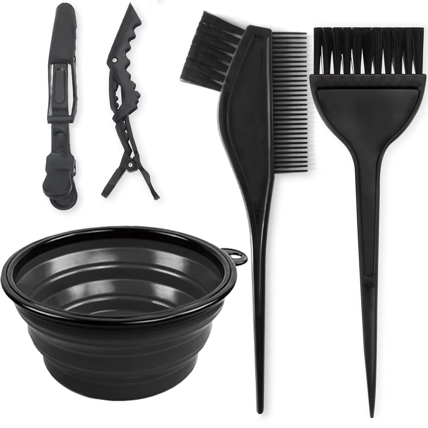 Buy now Yexixsr 5Pcs Professional Salon Hair Coloring Dyeing Kit, Hair Bleach Dit Hair Coloring Products with Hair Dye Brush, Hair Color Bowl, Hair Clips Default at indiglob india