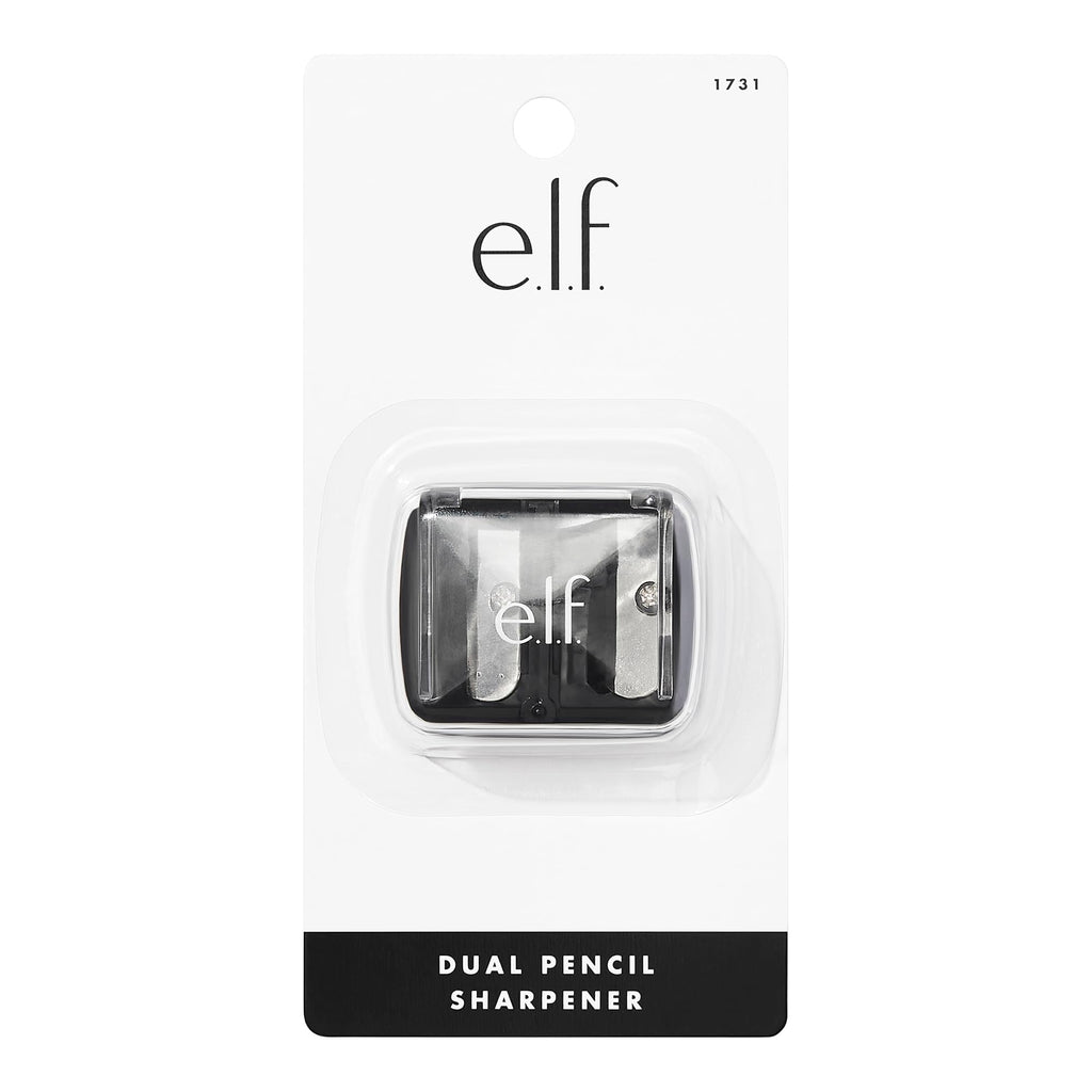 e.l.f., Dual-Pencil Sharpener, Convenient, Essential Tool, Sharpens, Easy To Clean, Travel-Friendly, Compact, Includes Bonus Small Sharpener