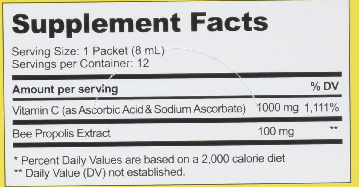 Beekeepers Naturals Liposomal Propolis with Vitamin C 12 Count, 0.27 FZ