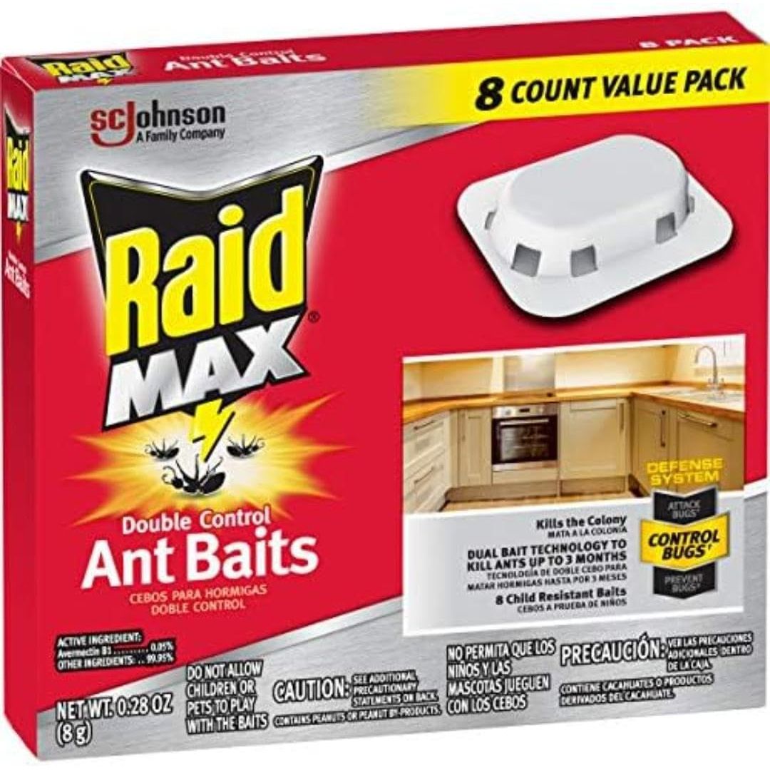 Buy now Raid Max Double Control Ant Baits, Kills the Colony, 8 Count at indiglob india