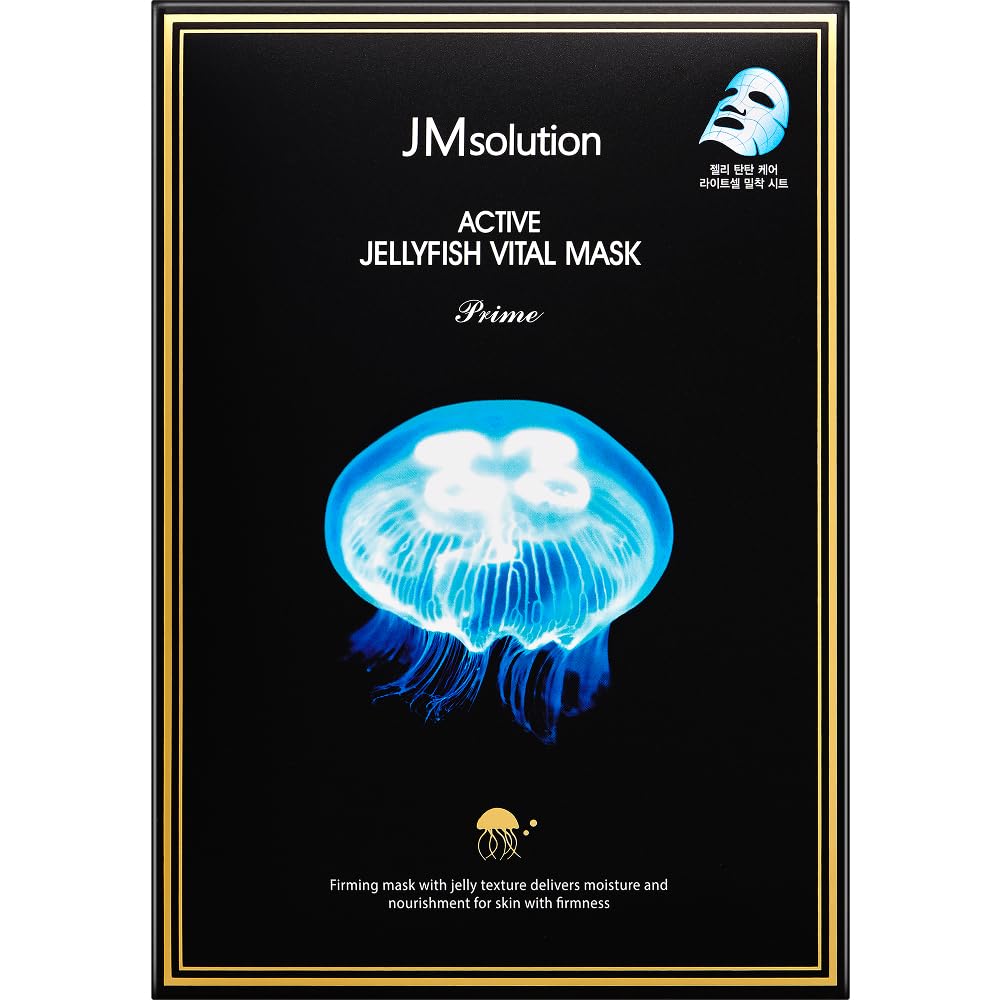 Buy now JMsolution Marine Luminous Pearl Deep Moisture 3 Step Skin Care Face Mask - Korean Skincare Facial Mask - boosting Brightening Moisturizing-10 Sheets for Dry Skin jelly fish at indiglob india