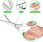 Pinking Shears 9 Inch Zig Zag Scissors for Fabric, Sewing and Dressmaking