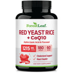 Red Yeast Rice with CoQ10 Supplement - 1215mg Extra Strength Red Yeast Rice Capsules with Alpha Lipoic Acid & Organic Flaxseed, Citrinin Free - 180 Capsules