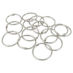 KTOJOY 2 Inch (15 Pack) Loose Leaf Binder Book Rings, with Metal Nickel Plated for Key,and Index Cards, for School, Home, or Office, Silver